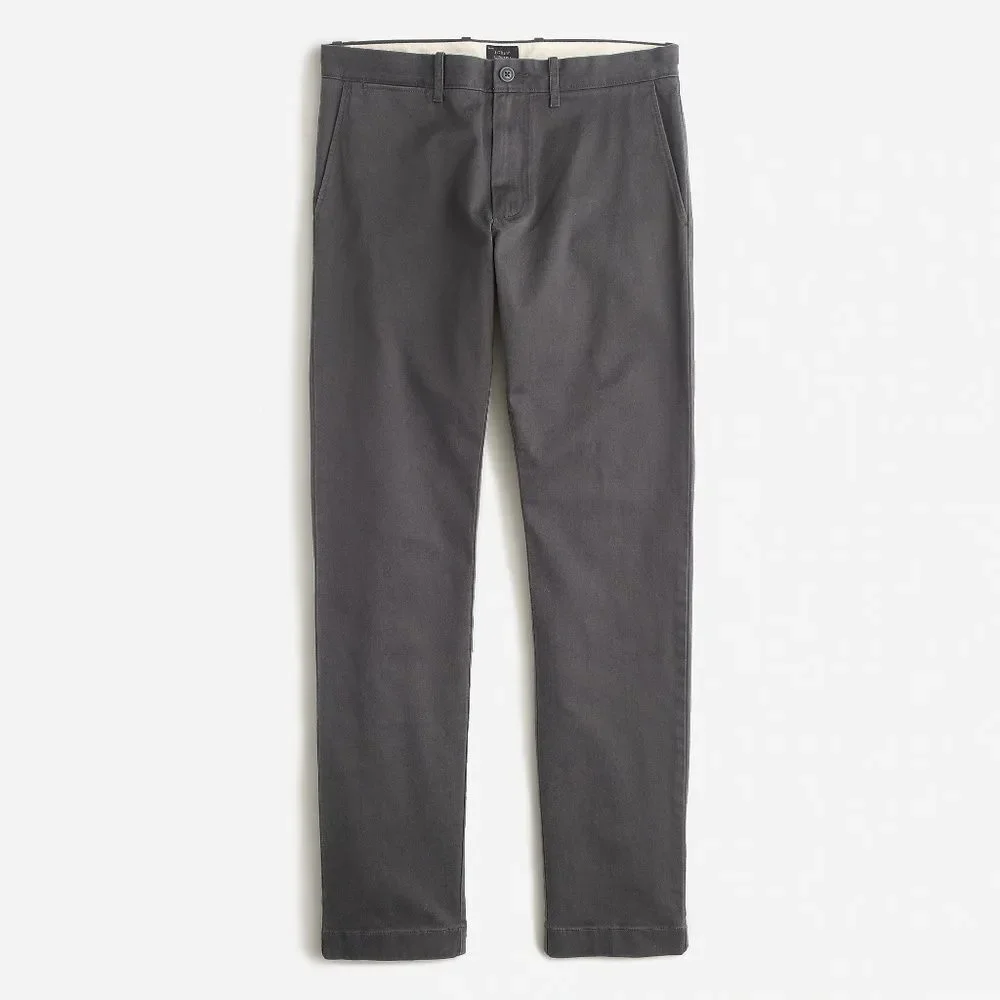 J. Crew Men's 484 Slim Fit Stretch Chino Pants in Grey